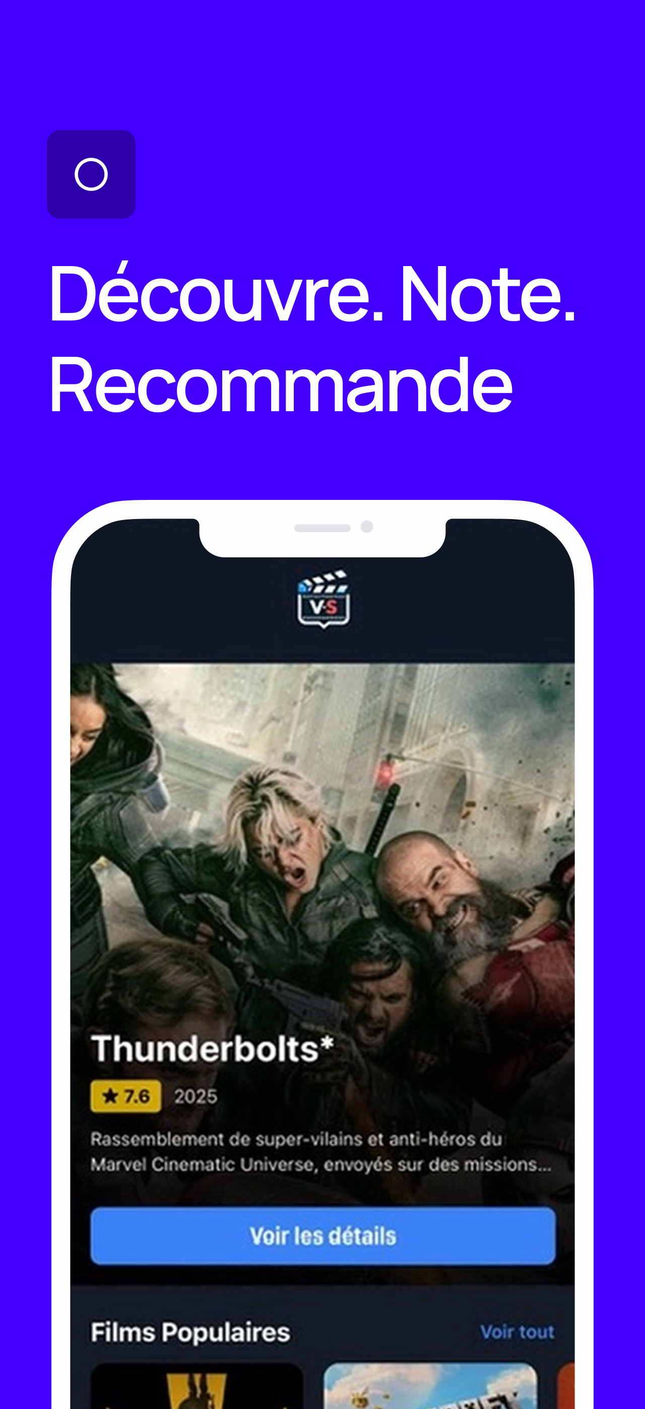 Aperçu de l'app